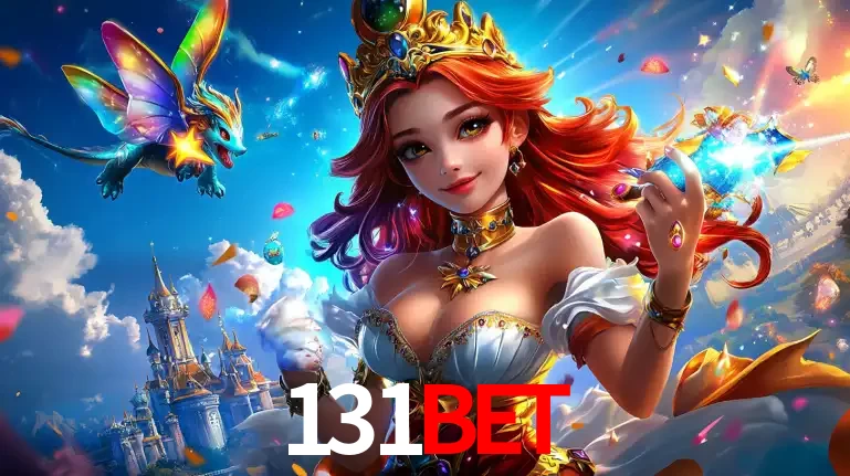 A princesa de um reino de fantasia mágico, com seu pequeno dragão, apresentando um mundo de prêmios encantados nos jogos de caça-níqueis do cassino 131bet.